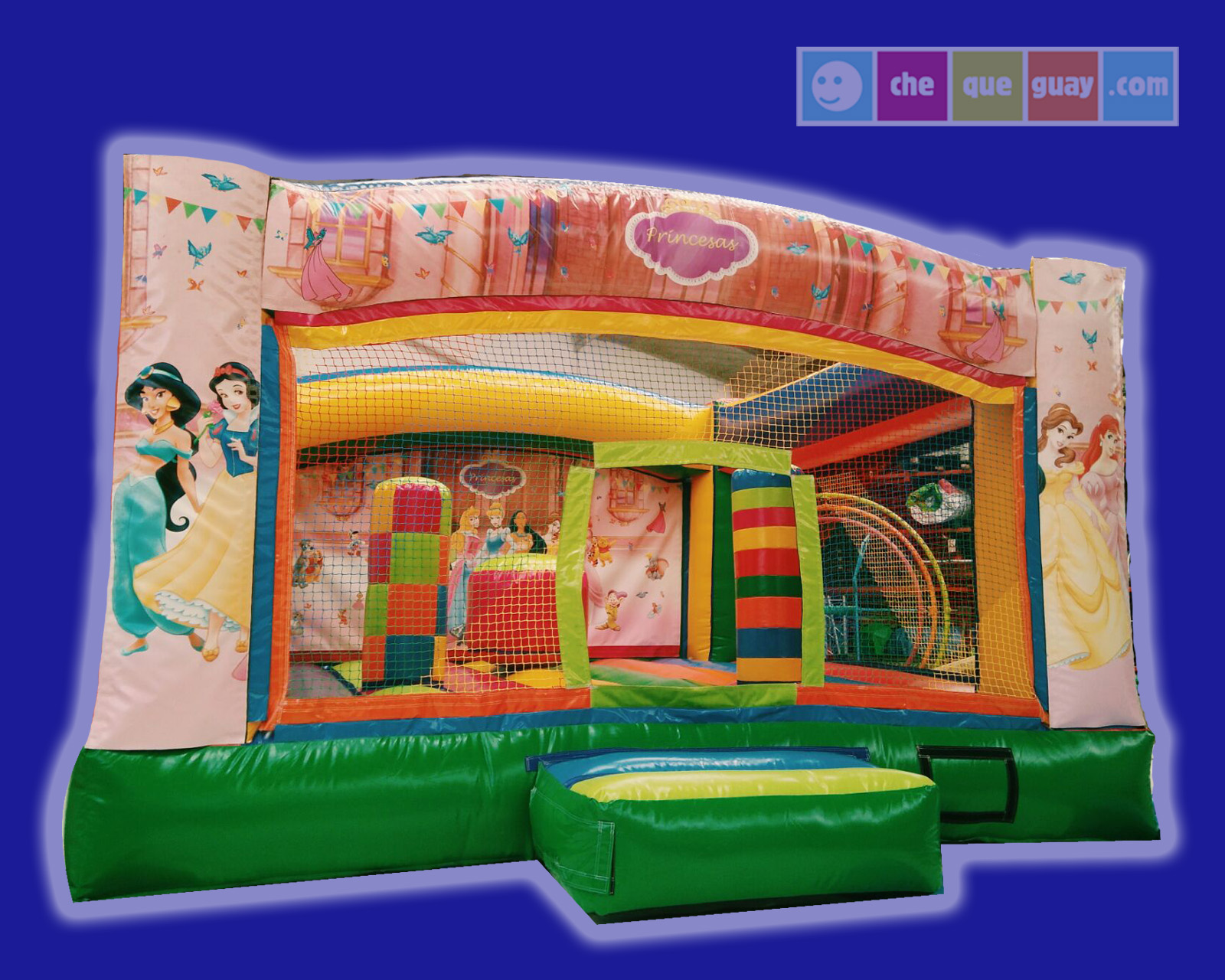 castillo hinchable princesas 4x4 alquiler castillos hinchables valencia Castillo Princesas 4x4 - Imagen 1