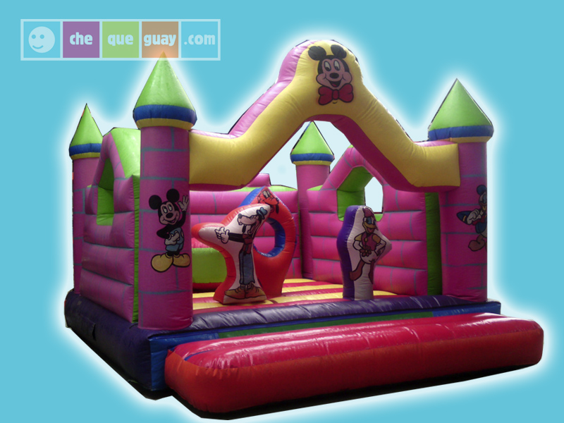 castillo-fucsia-4x4 Castillos Hinchables Valencia Castillo Fucsia 4X4 - Imagen 1